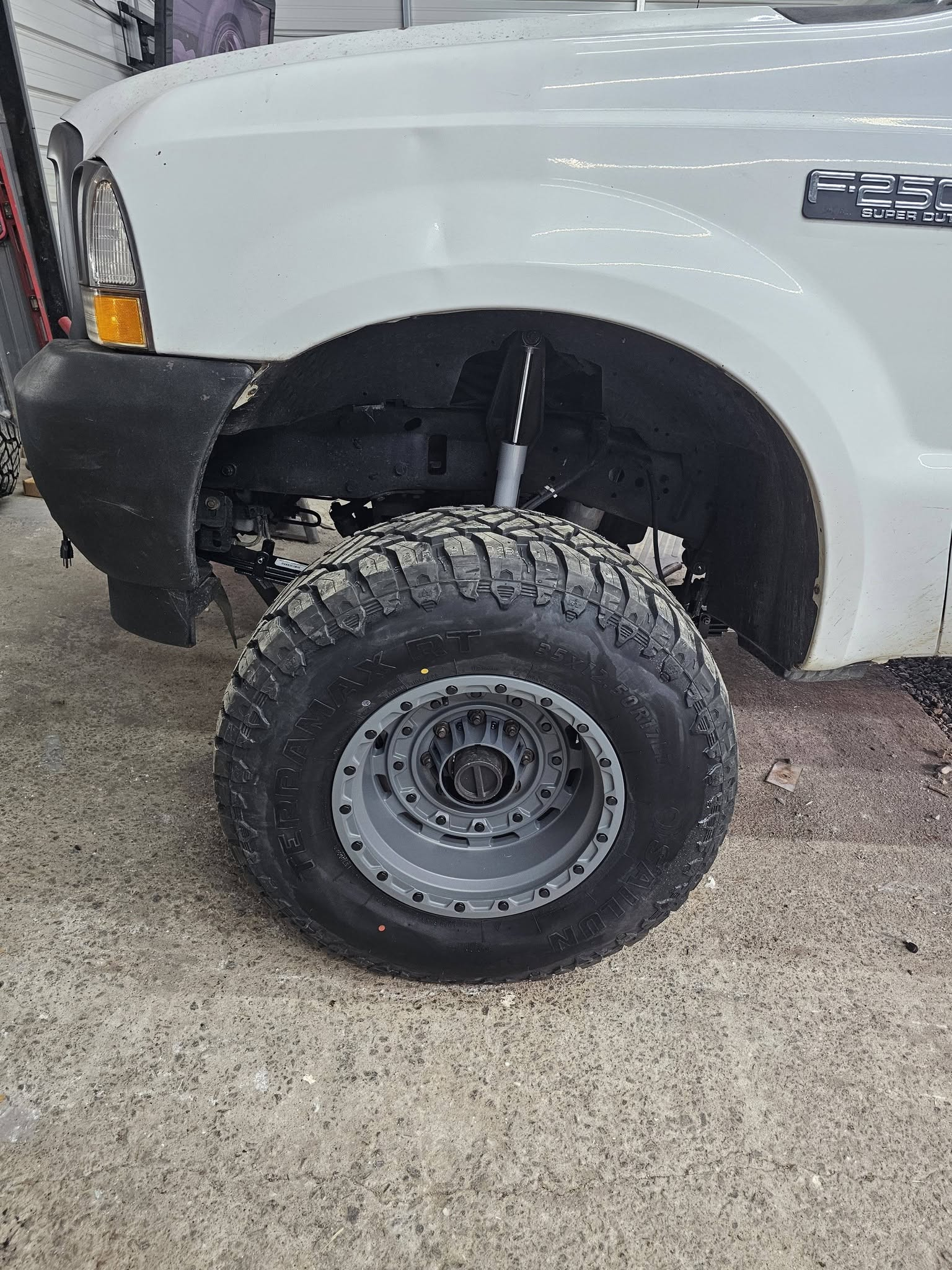 Ford pickup with a four-inch lift